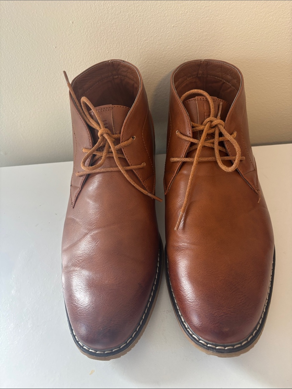 London Fog Brown Leather Chukka Boots